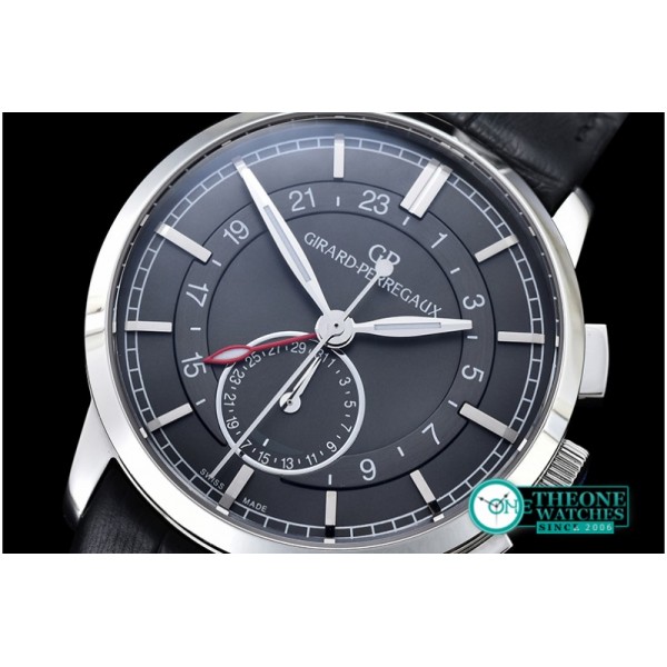 GIRARD-PERREGAUX - 1966 Dual Time SS/LE Black Asia 23J Mod