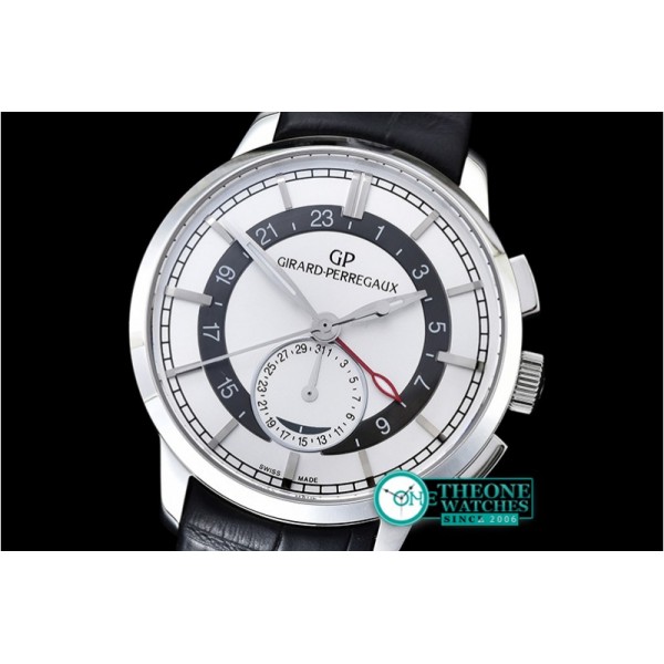 GIRARD-PERREGAUX - 1966 Dual Time SS/LE White Asia 23J Mod