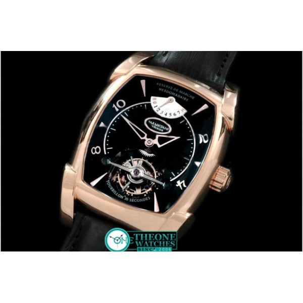 PARMIGIANI FLEURIER - Forma XL Hebdomadarie Tourbillon RG/LE Blk Tourbillon