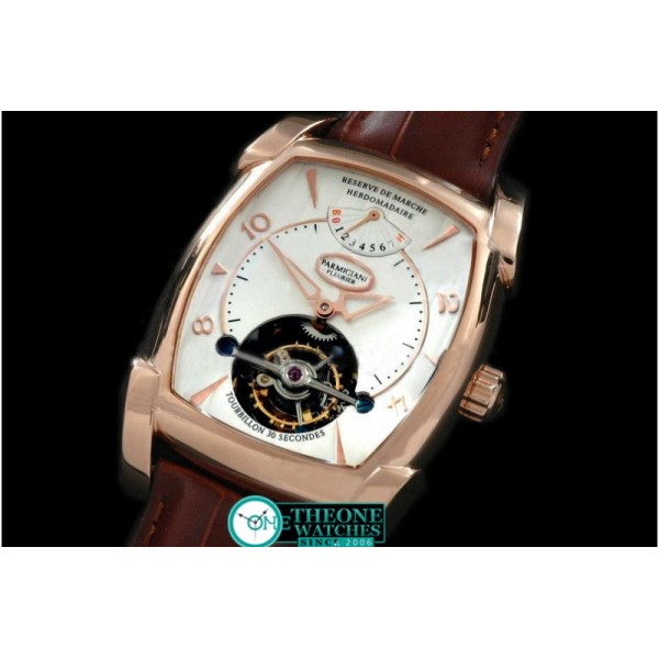 PARMIGIANI FLEURIER - Forma XL Hebdomadarie Tourbillon RG/LE Wht Tourbillon