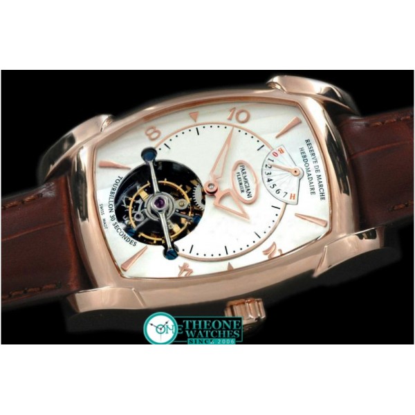 PARMIGIANI FLEURIER - Forma XL Hebdomadarie Tourbillon RG/LE Wht Tourbillon