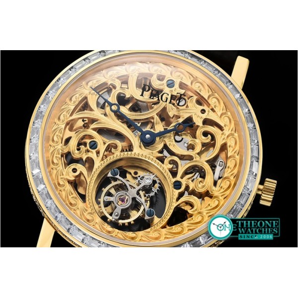 Piaget - Altiplano Skeleton Tourb Diams YG/LE Engr Tourbillon