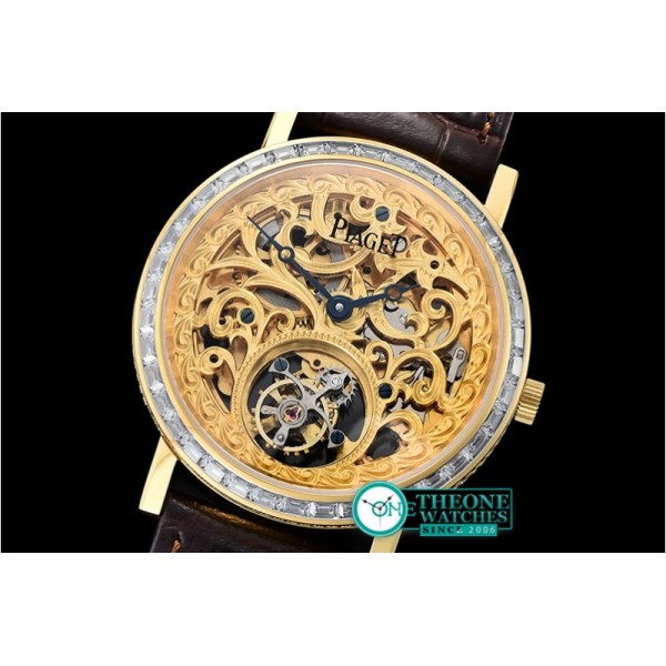 Piaget - Altiplano Skeleton Tourb Diams YG/LE Engr Tourbillon