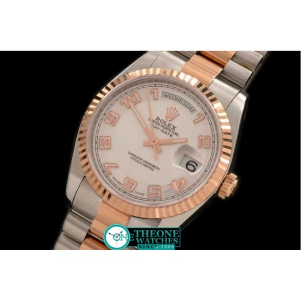 Rolex - SS/RG TT Pres MOP 2008 White Numeral Swiss Eta 2836