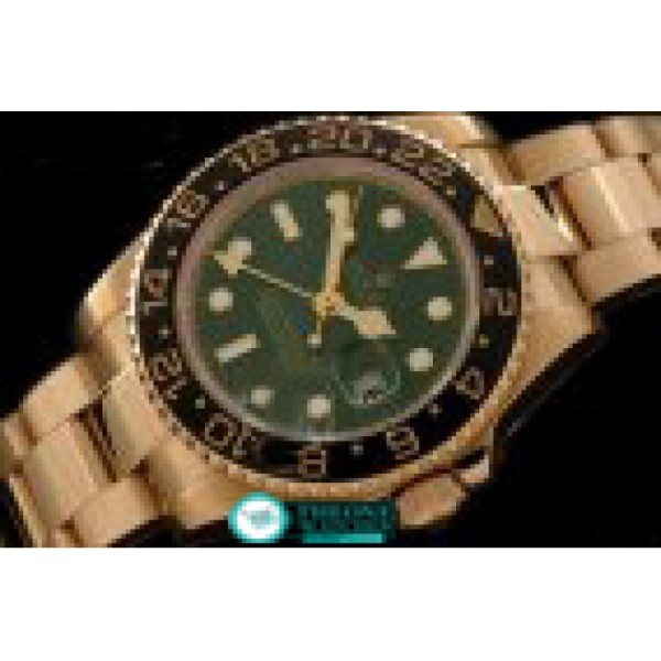 Rolex - FG Anni GMT SS Green Asia Eta 2836 GMT Hand Ind Adj