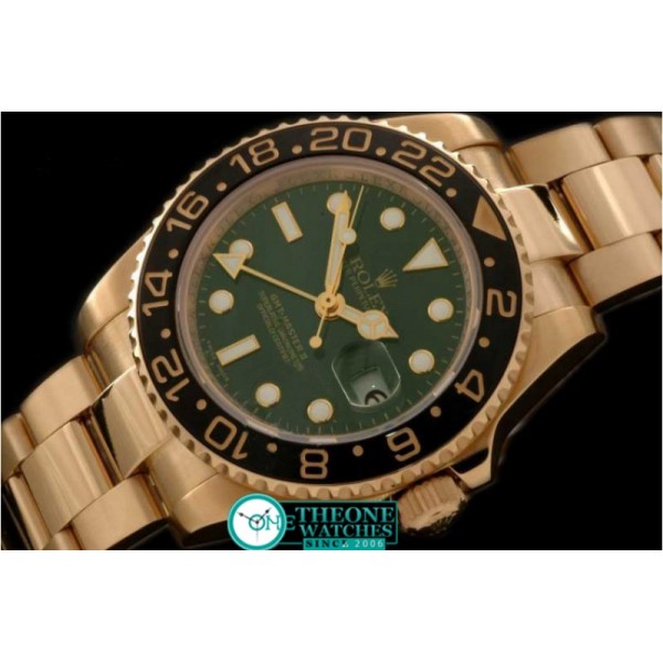 Rolex - FG Anni GMT SS Green Swiss Eta 2836 GMT Hand Ind Ad