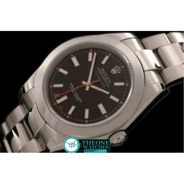 Rolex - 2007 Milguass SS Black 40mm Correct Size- Swiss ETA