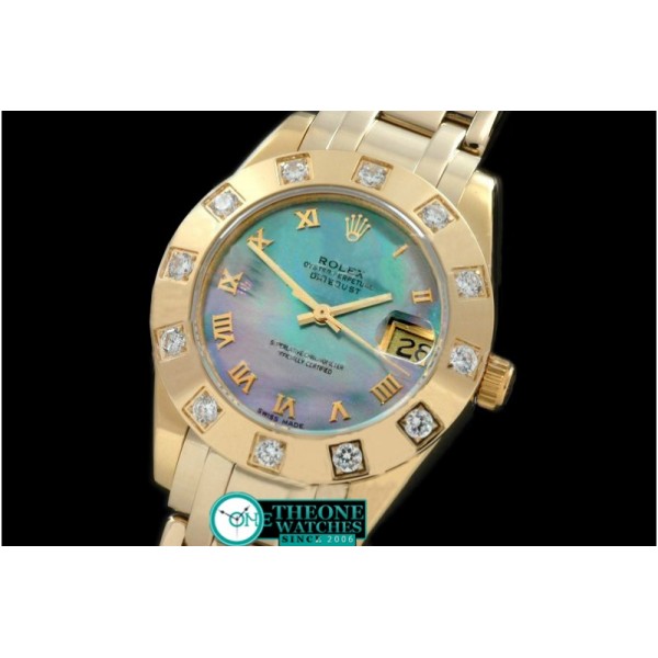 Rolex - FG 12 Diam Bez MOP Blue Roman Swiss ETA