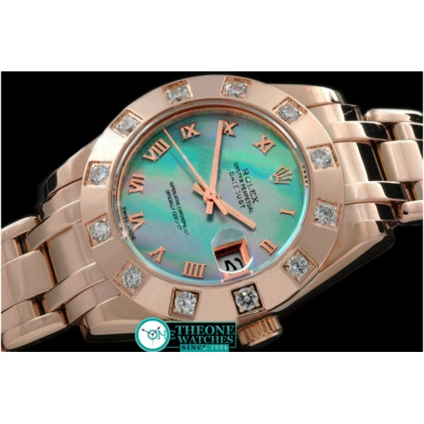 Rolex - FG 12 Diam Bez MOP White Roman Swiss Eta
