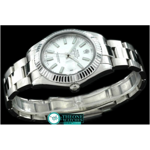 Rolex - SS Oyster Fluted White Sticks Asian Eta 2836-2 25J