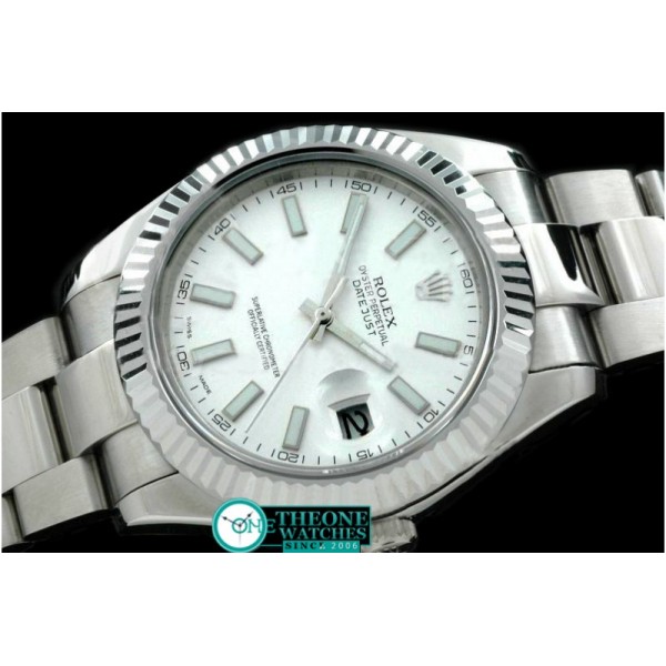 Rolex - SS Oyster Fluted White Sticks Asian Eta 2836-2 25J