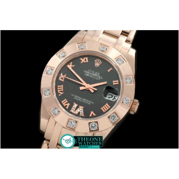 Rolex - FG 12 Diam Bez M-Black Roman Swiss Eta