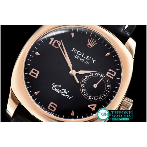 Rolex - Cellini Date RG/LE Black Num Asia 2824