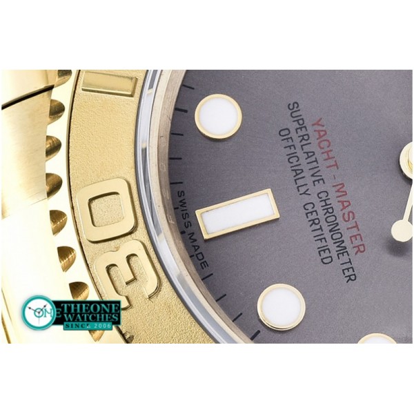 Rolex - YachtMaster Mens YG/YG Grey BP Asia 2836 Mod3135