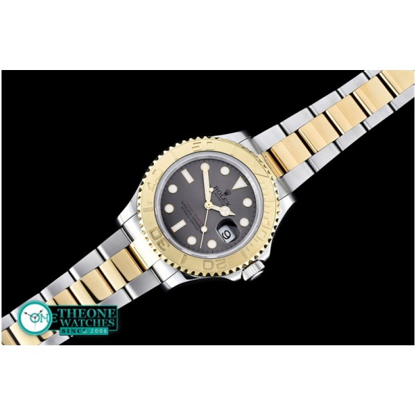 Rolex - YachtMaster Mens YG/SS Grey BP Asia 2836 Mod3135