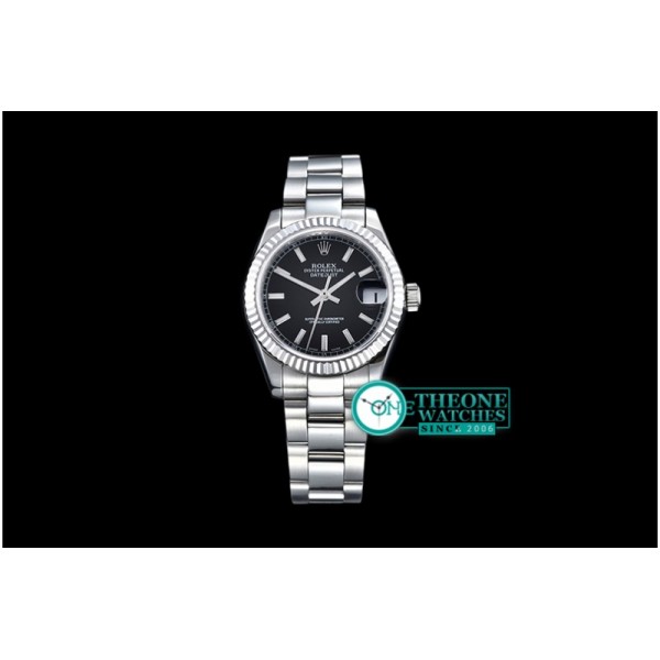 Rolex - DateJust Midsize 31mm SS/SS Black Sticks BP Asia 2836