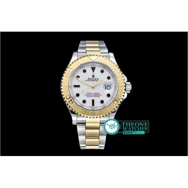 Rolex - YachtMaster YG/SS White/Blk BP MY9015 Mod3135