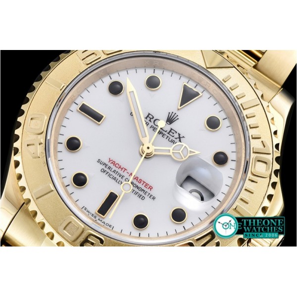 Rolex - YachtMaster YG/YG White/Blk BP MY9015 Mod3135
