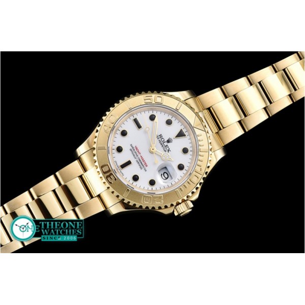 Rolex - YachtMaster YG/YG White/Blk BP MY9015 Mod3135