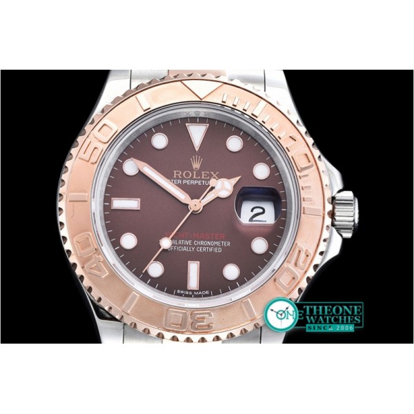 Rolex - YachtMaster Men 18K Wrapped RG/SS Brown BP Swiss 2836