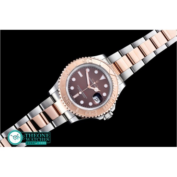 Rolex - YachtMaster Men 18K Wrapped RG/SS Brown BP Swiss 2836