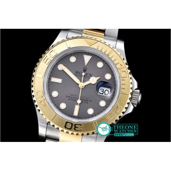 Rolex - YachtMaster Men 18K Wrapped YG/SS Grey BP Swiss 2836
