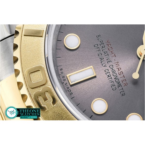 Rolex - YachtMaster Men 18K Wrapped YG/SS Grey BP Swiss 2836
