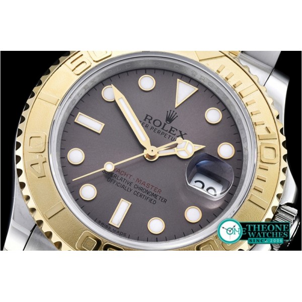 Rolex - YachtMaster Men 18K Wrapped YG/SS Grey BP Swiss 2836