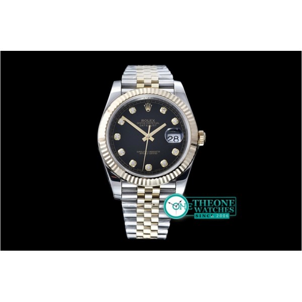 Rolex - DateJust 2 Wrap YG/SS Flt Blk Diams Jub Noob A3235