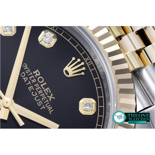 Rolex - DateJust 2 Wrap YG/SS Flt Blk Diams Jub Noob A3235