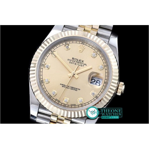 Rolex - DateJust 2 Wrap YG/SS Flt Gold Diams Jub Noob A3235