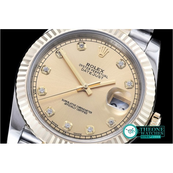 Rolex - DateJust 2 Wrap YG/SS Flt Gold Diams Jub Noob A3235