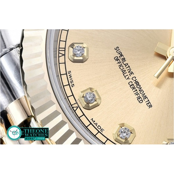 Rolex - DateJust 2 Wrap YG/SS Flt Gold Diams Jub Noob A3235