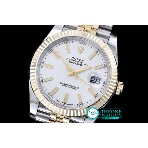 Rolex - DateJust 2 Wrap YG/SS Flt Silv Wh Stk Jub Noob A3235