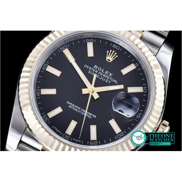 Rolex - DateJust 2 Wrap YG/SS Flt Blk/Stk Jub Noob A3235