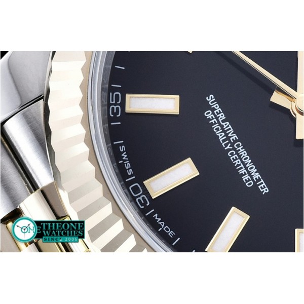 Rolex - DateJust 2 Wrap YG/SS Flt Blk/Stk Jub Noob A3235