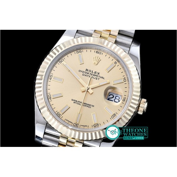 Rolex - DateJust 2 Wrap YG/SS Flt Gold/Stk Jub Noob A3235