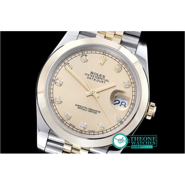 Rolex - DateJust 2 Wrap YG/SS Smt Gold/Diams Jub Noob A3235