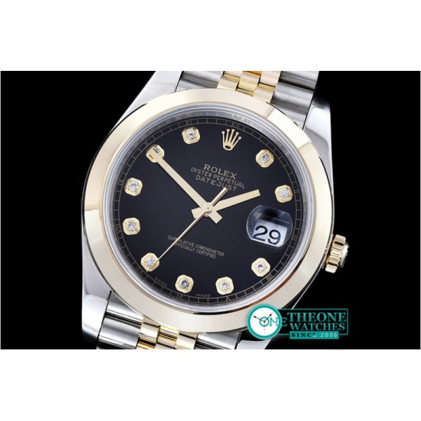 Rolex - DateJust 2 Wrap YG/SS Smt Blk/Diams Jub Noob A3235