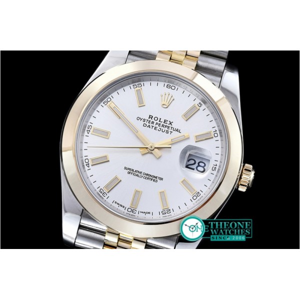 Rolex - DateJust 2 Wrap YG/SS Smt Silv Wht St Jub Noob A3235