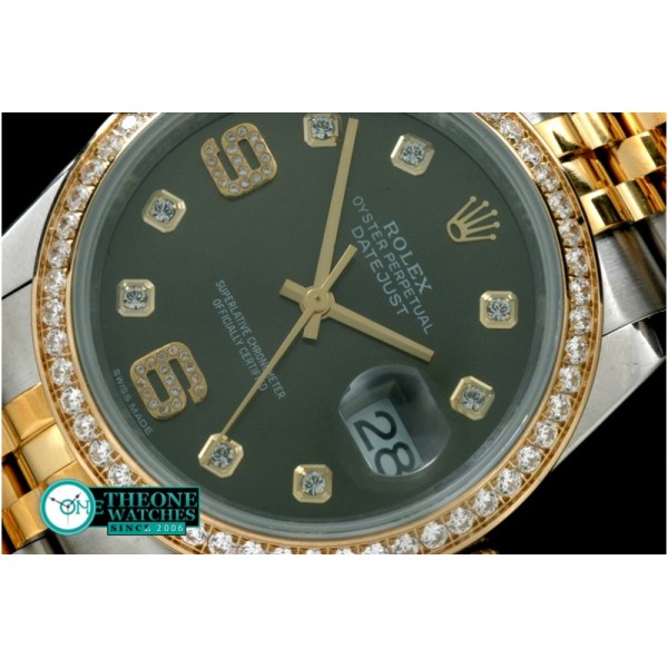 Rolex  - SS/YG Jubilee Green Diam 2836