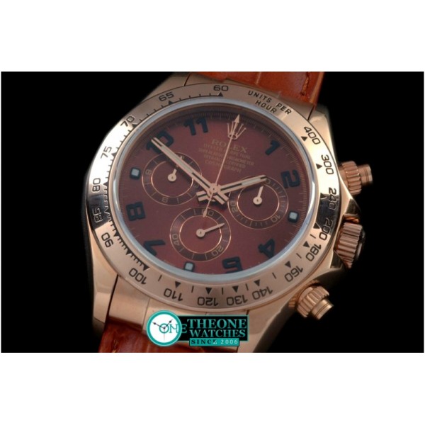 Rolex - 2015 RG/LE Brown Numerals A-7750 Sec@6