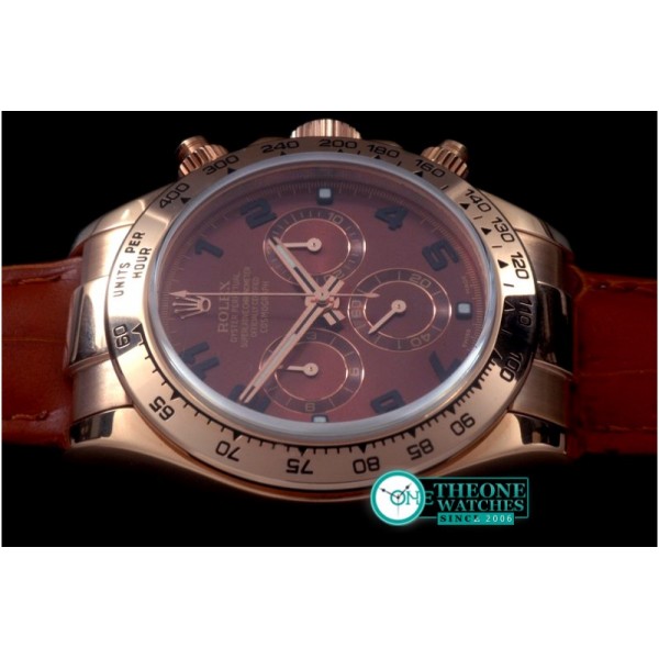 Rolex - 2015 RG/LE Brown Numerals A-7750 Sec@6