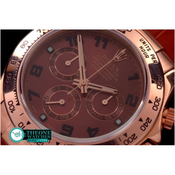 Rolex - 2015 RG/LE Brown Numerals A-7750 Sec@6