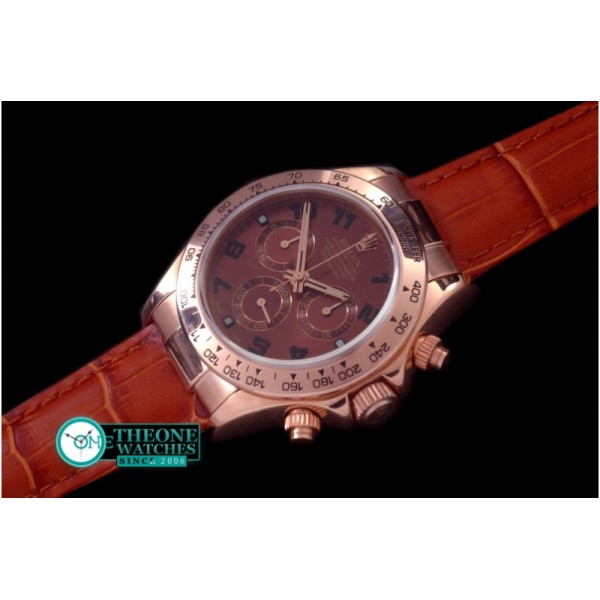 Rolex - 2015 RG/LE Brown Numerals A-7750 Sec@6