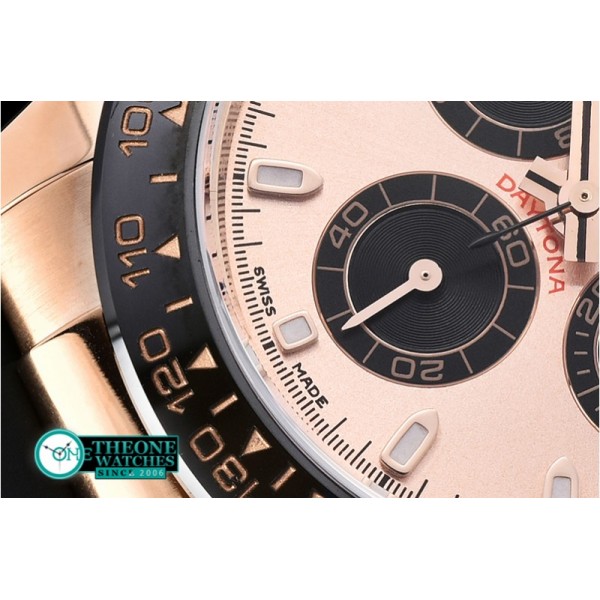 Rolex - Daytona Ref.116515 RG/RU Rose/Blk Noob A7750 Mod