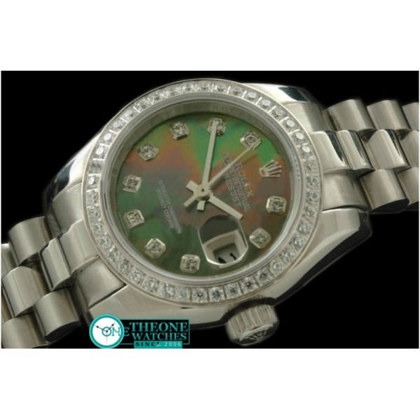 Rolex - SS President MOP Green Diamond Swiss Eta 2671-2