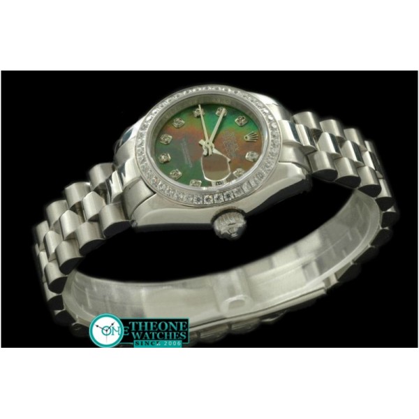 Rolex - SS President MOP Green Diamond Swiss Eta 2671-2