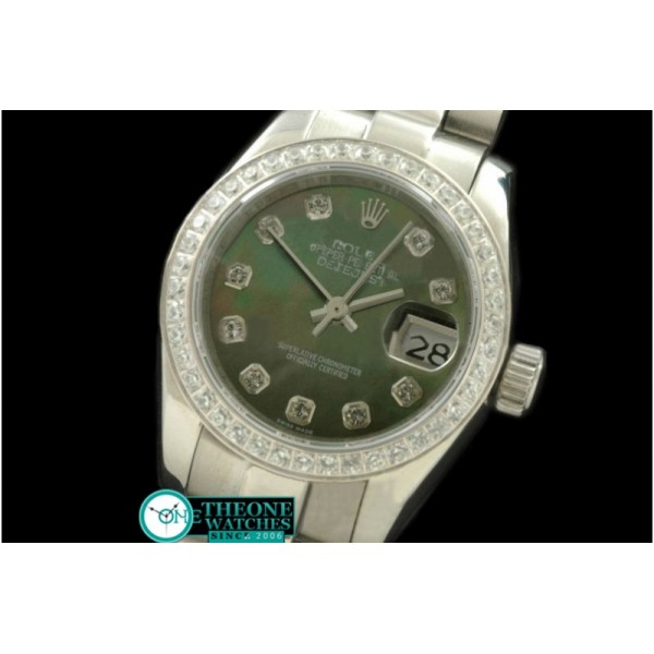 Rolex - SS Oyster MOP Green Diamond Swiss Eta 2671-2