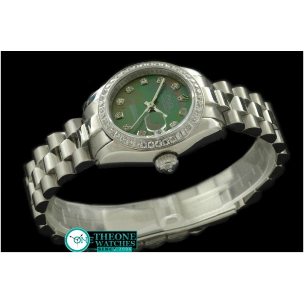 Rolex - SS Oyster MOP Green Diamond Swiss Eta 2671-2